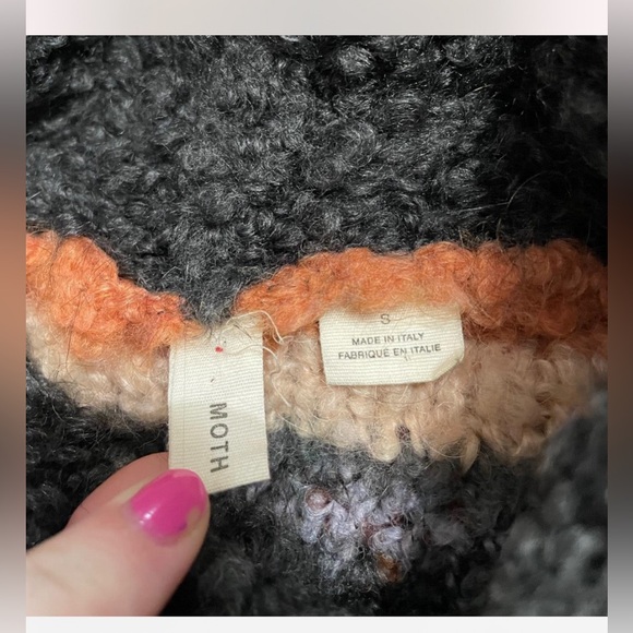 Anthropologie Moth Multicolor Cowl Neck Sweater - Picture 2 of 5
